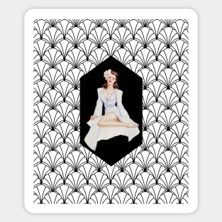 1920s Pin Up Girl - Art Nouveau - Art Deco - PinUp Girl Sticker